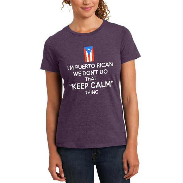 T-shirt Doux Chiné pour Femmes "Don't Do Calm"