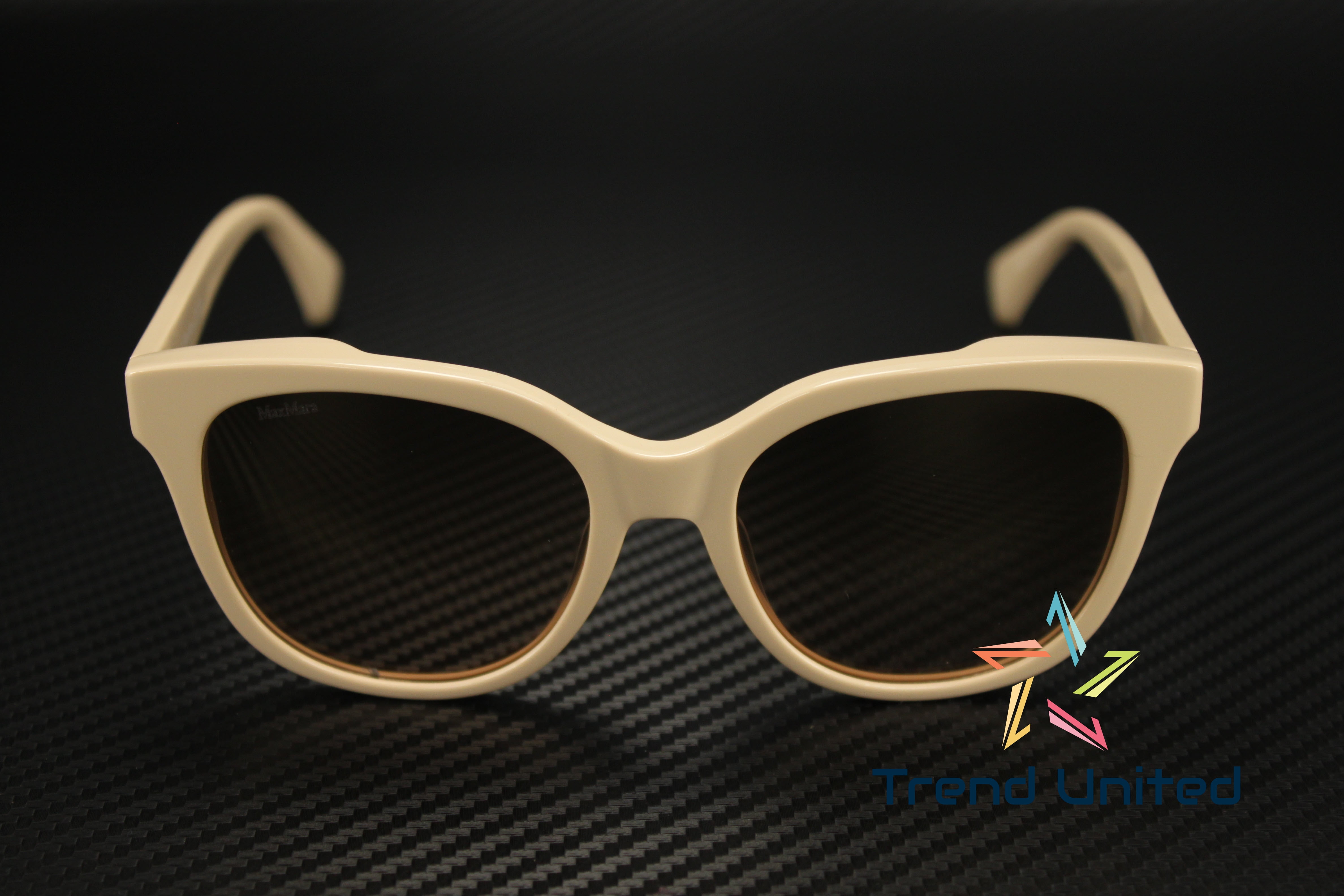 MaxMara MM0068 25G Plastic Ivory Brown Mirror 54 mm Women display picture 2