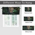 thumbnail image 6 of Tiger Kitchen Curtain Valances Wild Animal Tropical Rainforest Jungle Scenic Green Leaves Window Valance for Bedroom Bathroom Living Room Dining Room Valances Set 54 by 18 in, 1 Panel, 6 of 6