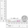 thumbnail image 3 of Gem Stone King 0.94 Ct Heart Shape Pink Mystic Topaz 925 Silver and 10K Yellow Gold Lab Grown Diamond Bracelet for Women, 3 of 3