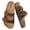 Brown, variant on Kids Slides Sandals, Cork Footbed Sandals for Girls Boys, Non-Slip Boys and Girls Slides Shoes with Adjustable Buckle Summer Slip-on Slippers Indoor Outdoor
