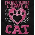 thumbnail image 2 of I'm Not Single I Have a Cat Pawprint Women's Plus Size Graphic Tee Brisco Brands 2X, 2 of 5