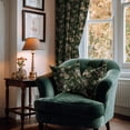 thumbnail image 3 of StangH Green 100% Blackout Floral Curtains Bird Pattern Vintage Home Decor Thermal Insulated with Backtab Drapes for Living Room, W52xL84, 2 Panels, 3 of 7