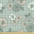 thumbnail image 2 of Ambesonne Nature Fabric by the Yard Upholstery, Colorful Flowers Pattern, 3 Yards, Pale Taupe Pale Pink, 2 of 5