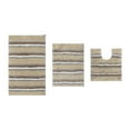 thumbnail image 5 of Home Weavers Inc Home Weavers Glamour Collection 100% Polyester Microfiber TPR Non-Slip Machine Washable Bathroom Rug Set 3PC Set with Contour - Linen, 5 of 5