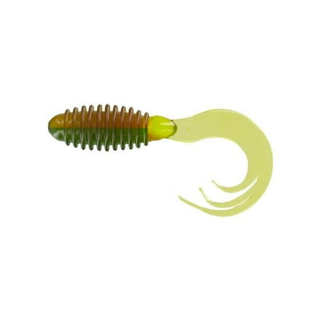 2 in. Ring Triple Tip Grub Green Weenie Fishing Lure - Pack of 10
