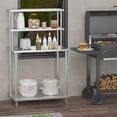 thumbnail image 3 of EDTara Stainless Steel Prep Work Table With Overshelves, Commercial-Grade Design With Adjustable Lower and Under Shelves for Large Kitchens, Restaurants, Warehouses, or Garages, 3 of 8