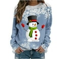 thumbnail image 2 of Qertyioot Sweat-Shirt de Mode pour Femmes de Noël, Manches Longues Col Rond Imprimé Ample Tops, 2 of 6