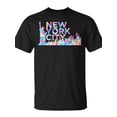 thumbnail image 2 of SR New York City Retro Manhattan Nyc Watercolor Skyline Ny City Unisex T-Shirt, 2 of 5