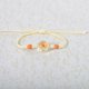 thumbnail image 1 of Xiao Hua Pulsera de flores hecha a mano - Pulsera de resina, ajustable, pulsera de flores, 2 piezas, color naranja narciso, 1 of 3
