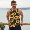 thumbnail image 6 of Salouo Scottish Blue Plaid Sunflower for Men's Tank Tops,Sleeveless Muscle Shirts for Men Quick Dry Workout Tank Top Gym Muscle Tee Fitness Bodybuilding Sleeveless T Shirt-4X-Large, 6 of 7