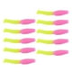 thumbnail image 3 of 10 señuelos de pesca blandos Crappie Swimbaits, prácticos señuelos de gusano de dos colores rosa y amarillo, 3 of 9