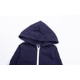 thumbnail image 5 of LittleSpring Big Boys Tracksuits Zipper 2-Piece Athletic Hoodies and Joggers Pants Set Size 10-12 Navy Blue, 5 of 6