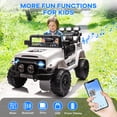 thumbnail image 4 of 12V Ride-On Truck with Remote Control - 2WD Battery-Powered Toy Car with Spring Suspension & LED Lights, 4 of 6