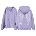 thumbnail image 6 of Enjoytime Hoodies for Women Back Wing Print Long Sleeve Pullover Hooded Sweatshirt Comfy Casual Fashion Clothing with Pocket, 6 of 7