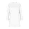 thumbnail image 3 of Diufon Casual Womens Mini Dresses Fall Baggy Sweatshirts Dress Round Neck Long Sleeve Dress, 3 of 5