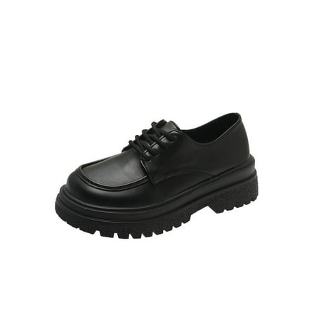 

Rockomi Mary Jane Shoes Women Platform Oxford Shoes Black 4.5