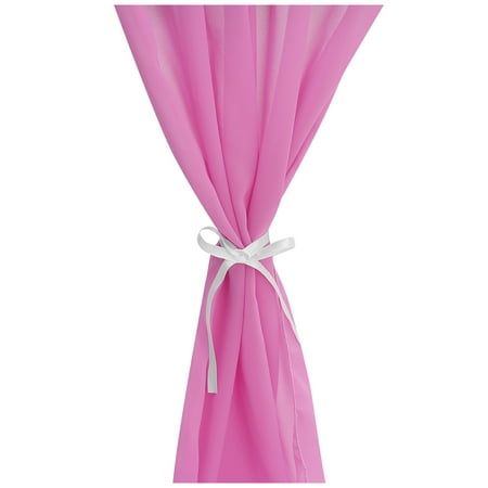 

Alueeu Chiffon Table 29x122Inches Romantic Wedding Runner Sheer Bridal Party Decoration Chiffon table runner 300X70CM pink