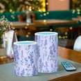 thumbnail image 3 of Yayeee Flameless Candles with Remote Flickering Battery Operated Multi Color Changing, Purple Lavender Pattern, 3 of 7