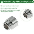 thumbnail image 3 of Accesorios de tubería de cobre electrochapado Unique Bargains 1/2" hembra x 1/2" macho adaptador de nipple hembra a macho 63/64" 2 piezas, 3 of 7