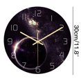 thumbnail image 3 of Fiudx Ofertas del día Reloj de pared con diseño de piedra acrílica para decoración de sala de estar, 3 of 7