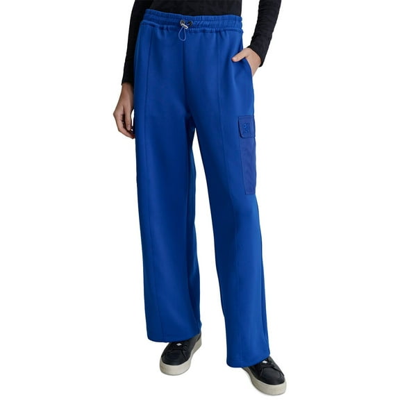 DKNY womens  Pull-On Patch Pant, l, Blue