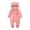 Pink, variant on Splozh Newborn Baby Winter Snowsuit Bear Outfit Fleece Warm Jumpsuit Romper Hooded Clothes for Infant Girls Boys Baby Boy Newborn Clothes,Blue,3-6 Months