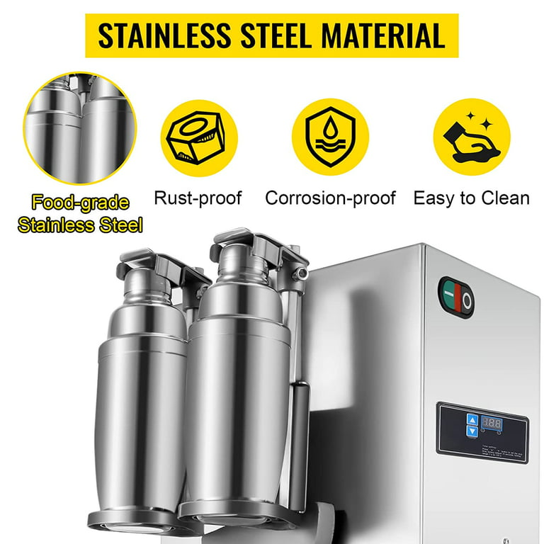 110V 220V Double Cup Bubble Tea Shaking Machine With Timer Cocktail Boba  Milk Tea Shaker