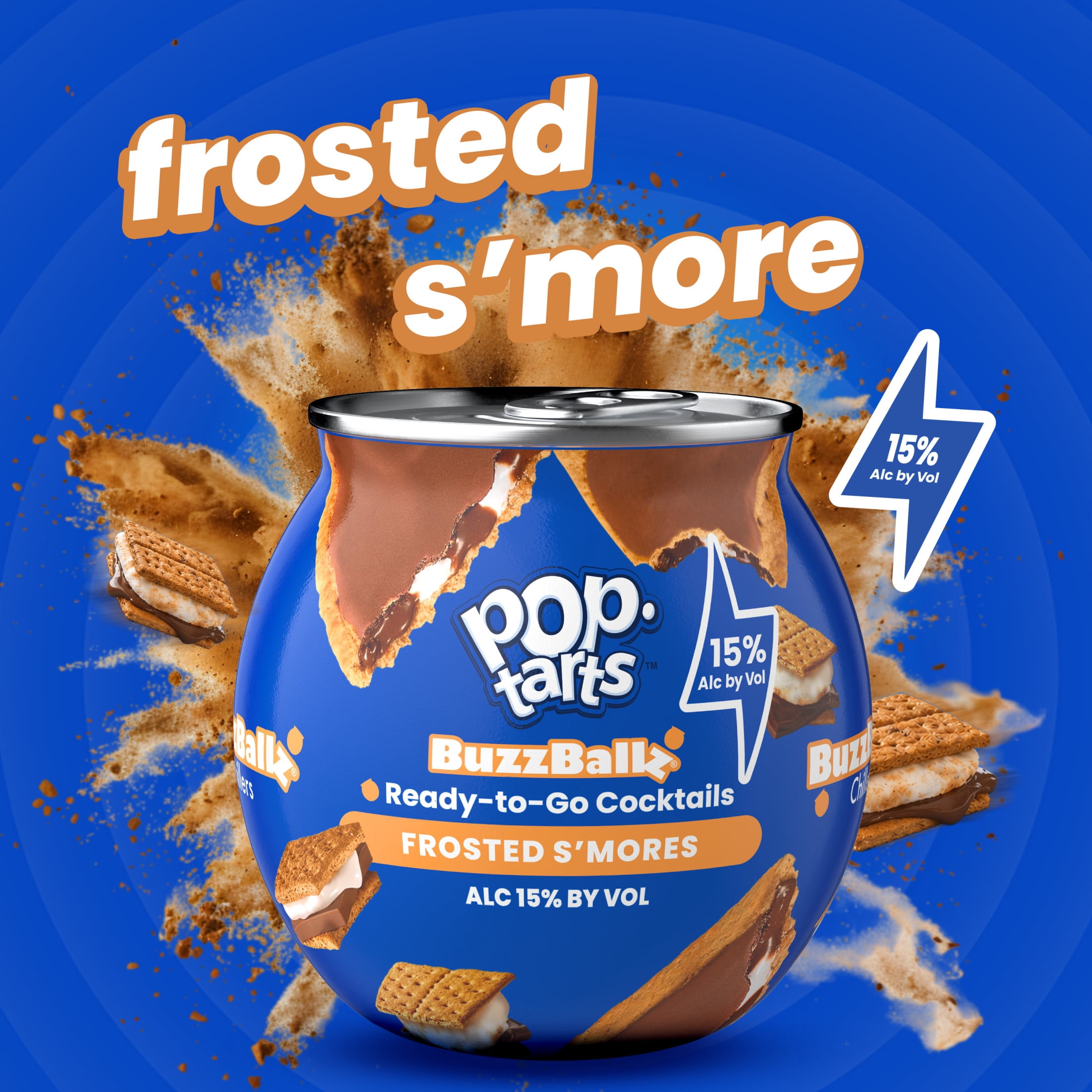 BuzzBallz Smores Chillers, 187ml, 30 Proof (15% ABV)