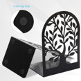 thumbnail image 4 of Book Ends HappyHapi, diseño de árbol de metal, 3 pares/6 unidades, negro, 4 of 7