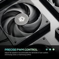 thumbnail image 3 of AS-120-K Trio 120mm Black Computer Case Fans 3 Pack High Performance Cooling Fans Low Noise 27.2 dB(A), Fan Speeds from 300 RPM - 2,000 RPM, 58 CFM, Hydraulic Bearing Quiet Long lifespan, 3 of 4