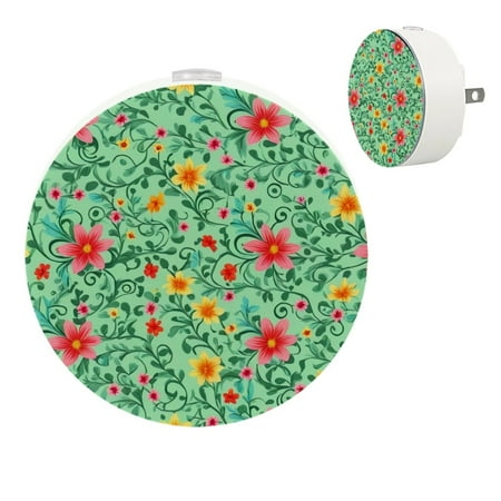 

YZUOUZY Lamp for Bedroom LED Lamp Bedside Lamps Set of 2 Colorful Flowers Vector