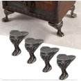 thumbnail image 3 of 4pcs Antique Brass Jewelry Box Jewelry Box Case Wooden Decorative Feet Feet Chest Corner Protector, 3 of 5