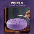 thumbnail image 3 of Steel Tongue Drum 6 Inch 11 Notes D Key Percussion Instrument Portable Balmy Drum with, 3 of 8