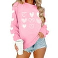 thumbnail image 6 of Fznquz Valentines Soft Sweatshirts for Women Love Print Crew Neck Shirts Fashion Pink Cute Oversized Womens Fashion XL, 6 of 8