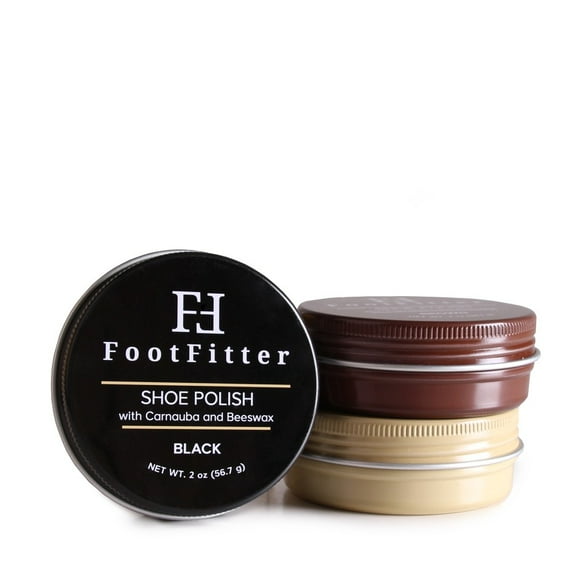 FootFitter Shoe Polish with Carnauba and Beeswax - 3 PACK! (COLOR MIX)