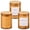 Amber, variant on Vase and Vessel Mini Glass Apothecary Jars with Bamboo Lids, Set of 3, 10 oz