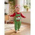 thumbnail image 4 of Cjfdfy Newborn Baby Boy Girl Christmas Outfit The Baby Who Stole Christmas Print Long Sleeve Romper Jumpsuit And Hat 3 Pcs Set Infant Cute First Christmas Fall Winter Outfit, 4 of 9