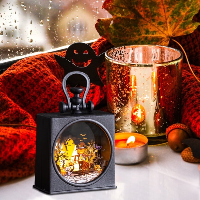 AKEGAMN Clearance! Halloween Decorative With LED Candle Small Table Centerpiece Halloween Ornament Camping Hanging For Nightlight Decor Pumpkin Halloween Decorative With LED Candle Small Table Cente