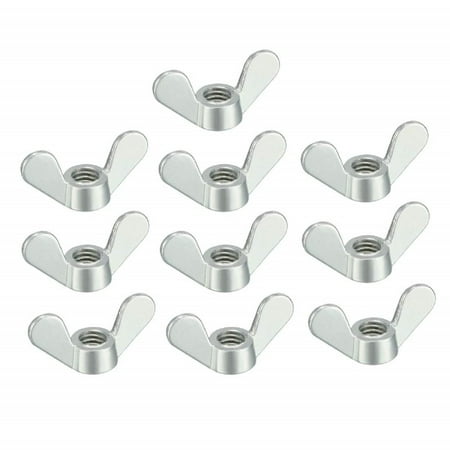 

M5 Wing Nuts Zinc Plated Fasteners Parts Hurrican Screws Cymbals Butterfly Nut Silver Tone 10pcs