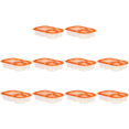 thumbnail image 1 of Caja Bento PP Reutilizable Contenedor de Frutas de 3 Compartimentos para Estudiantes Naranja, 1 of 2