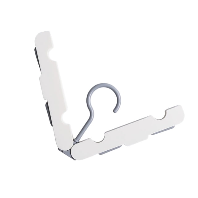 Matsuzay Colgador de ropa plegable portátil de plástico para viajes, ropa de Camping, tendedero, soporte para trajes, apartamento, rosa Almacenamiento y organización del hogar Blanco