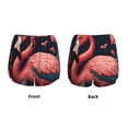 thumbnail image 5 of Lsque Colorful Floral Flamingo Printed Women's Running Shorts with Liner Pockets,Elastic Quick Dry Workout Athletic Gym Yoga Shorts,Womens High Waist Shorts-Medium, 5 of 9