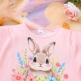 thumbnail image 5 of Yindaity Easter Dresses for Toddler Girls Toddler Baby Girls Outfits Birthday Girl Embroidery Letter Sweatshirt Tops+Rainbow Tutu Skirt Fall Clothes(Pink,5-6 Years), 5 of 7