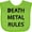 Apple Green, variant on Death Metal Rules White T-shirt Boys or Girls Baby Bib