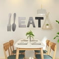 thumbnail image 2 of EAT Sign, Fork and Spoon Wall Decor, Rustic Wood Eat Decoration,Decoration Hang Wood Letters for Wall Art(Gray), 2 of 6