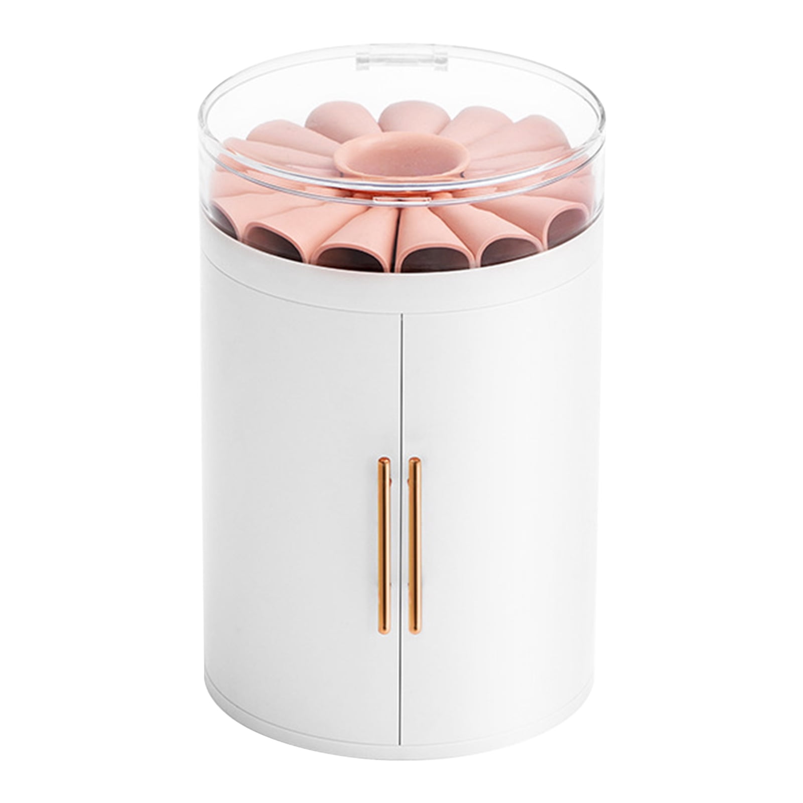 Organisateur De Maquillage 3 étages - Rangement Coiffeuse Métal Et Plastique - Design élégant Couleur Or - 10
