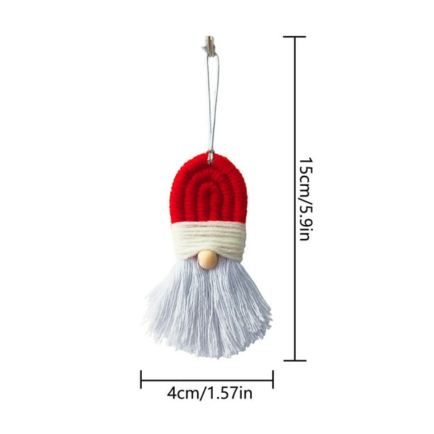 Colgante de árbol de Navidad hecho a mano, adornos rojos de Papá Noel, árbol de Navidad colgante, decoración del hogar para Año Nuevo 2025, regalos de Navidad