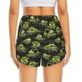 thumbnail image 2 of Lsque Light Green Excavator Printed Women's Running Shorts with Liner Pockets,Elastic Quick Dry Workout Athletic Gym Yoga Shorts,Womens High Waist Shorts-X-Large, 2 of 9