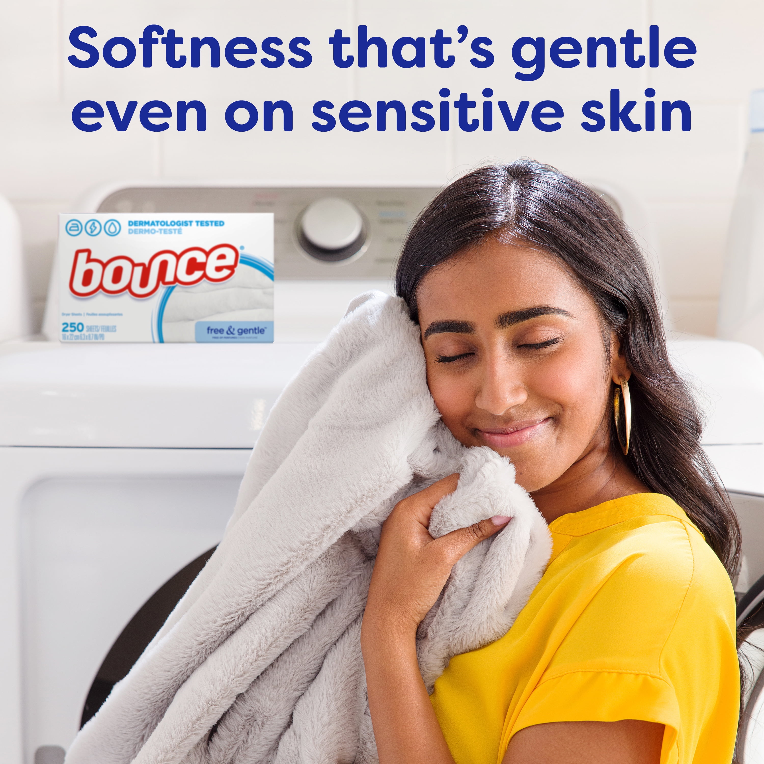 Bounce 34087 80-Count Free & Gentle Fabric Softener Dryer Sheets